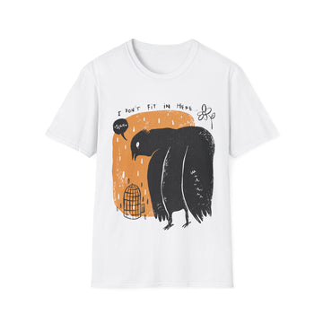 I don´t fit in here - Moody Birds - Unisex T-Shirt - Front Print