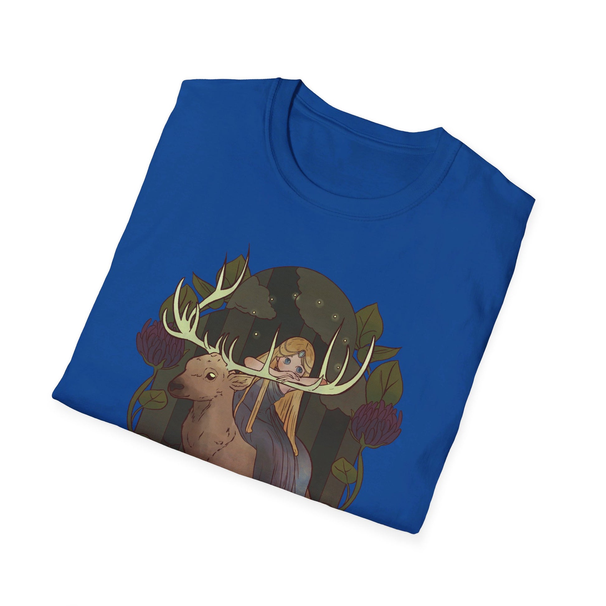 Deer and Fairy - Fairy Tail World - Front Design - Premium Bio Unisex T-Shirt - Pure Face Streetwear