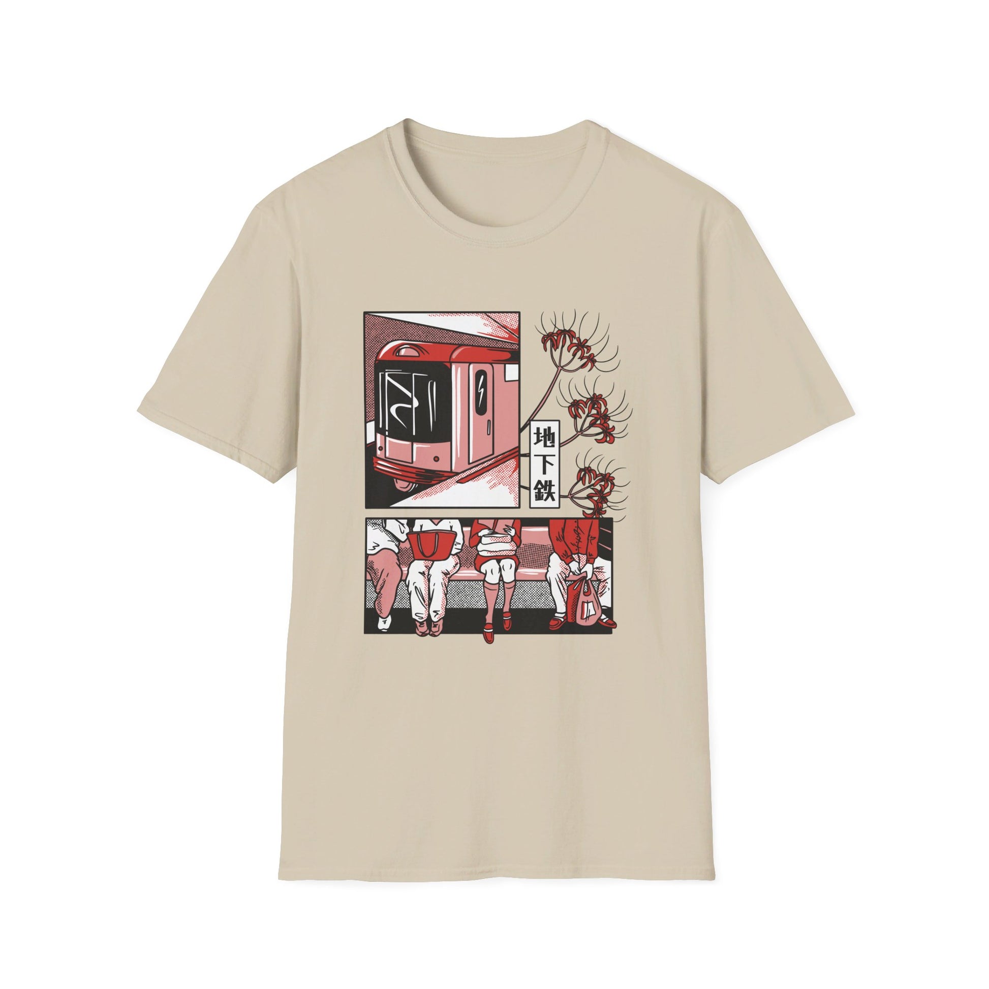 Japanese Metro Train - Slice Of Life - Front Design - Premium Bio Unisex T-Shirt - Pure Face Streetwear