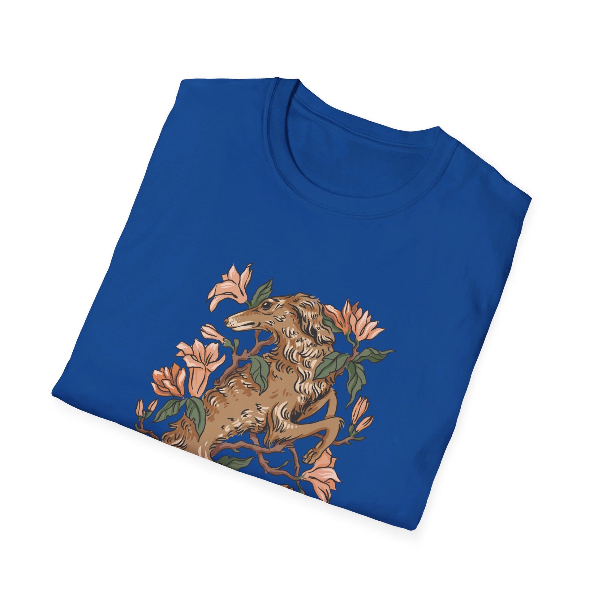 Greyhound Mangnolia - Animals In Nature - Front Design - Premium Bio Unisex T-Shirt - Pure Face Streetwear