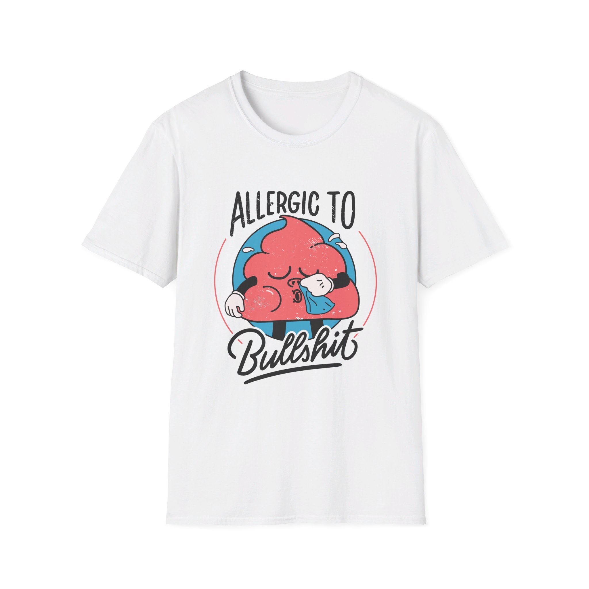 Allergic to Bullshit - Antisocial Retro - Front Design - Premium Bio Unisex T-Shirt