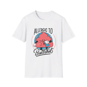 Allergic to Bullshit - Antisocial Retro - Front Design - Premium Bio Unisex T-Shirt