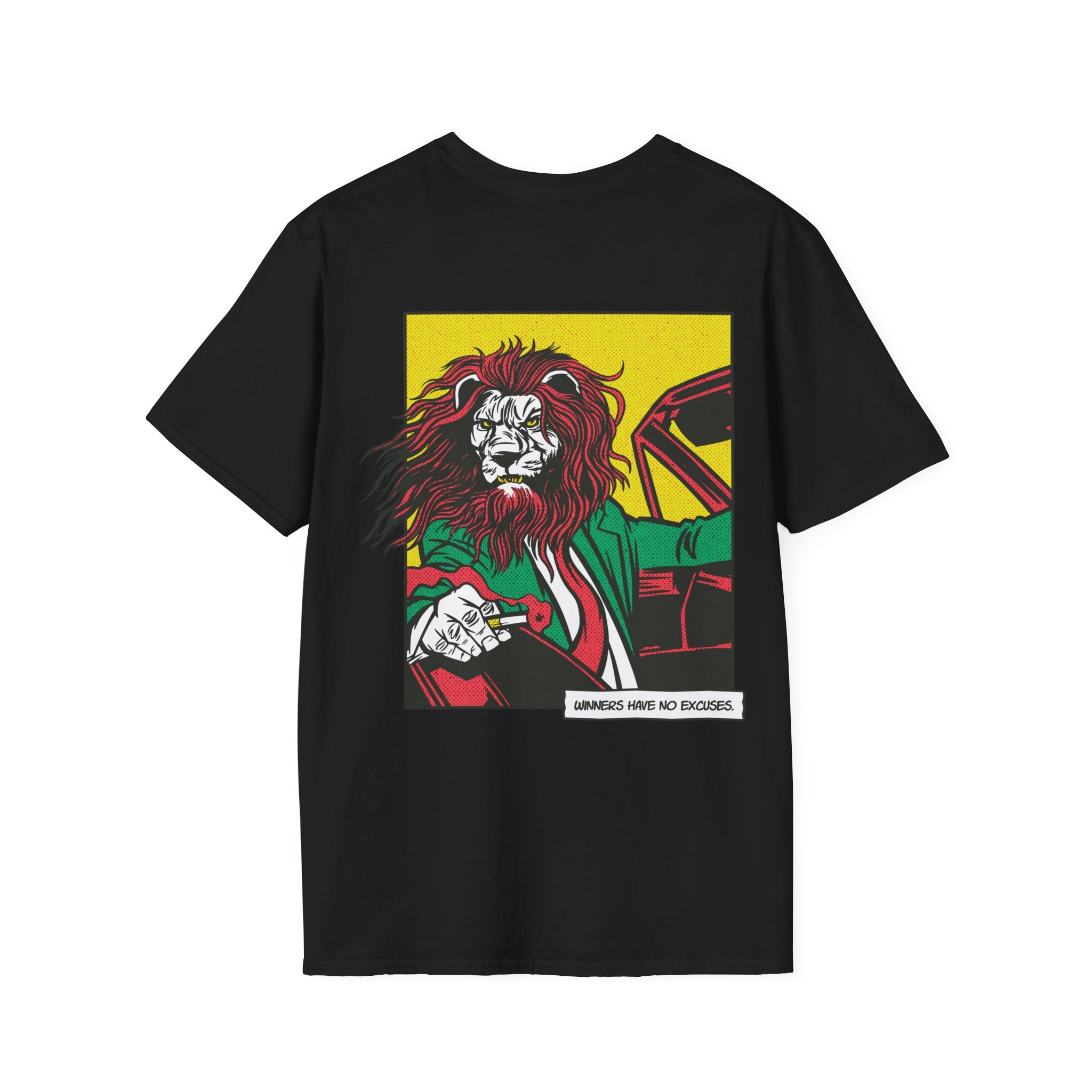 Lion Car - Comic Mafia - Unisex T-Shirt - Back Print