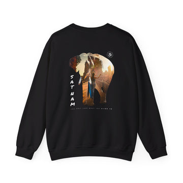 Elefant Satnam - Exposure Streetwear - Back Design - Premium Unisex Heavy Blend™ Crewneck Sweatshirt