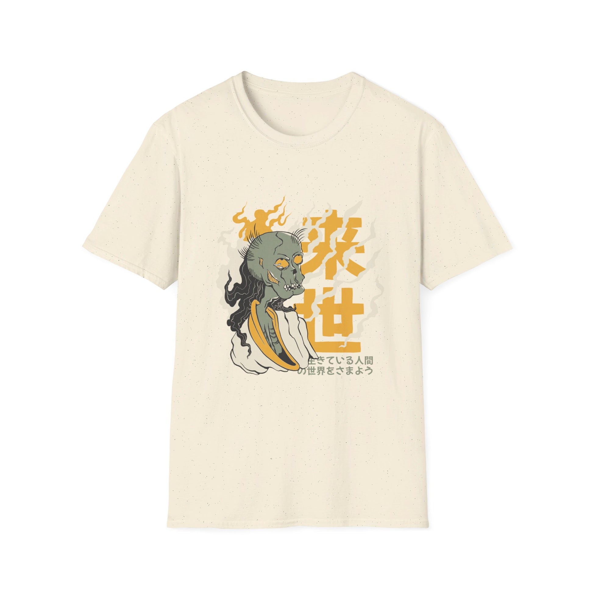 Ghost with worms - Yurei Ghost - Front Design - Premium Bio Unisex T-Shirt - Pure Face Streetwear