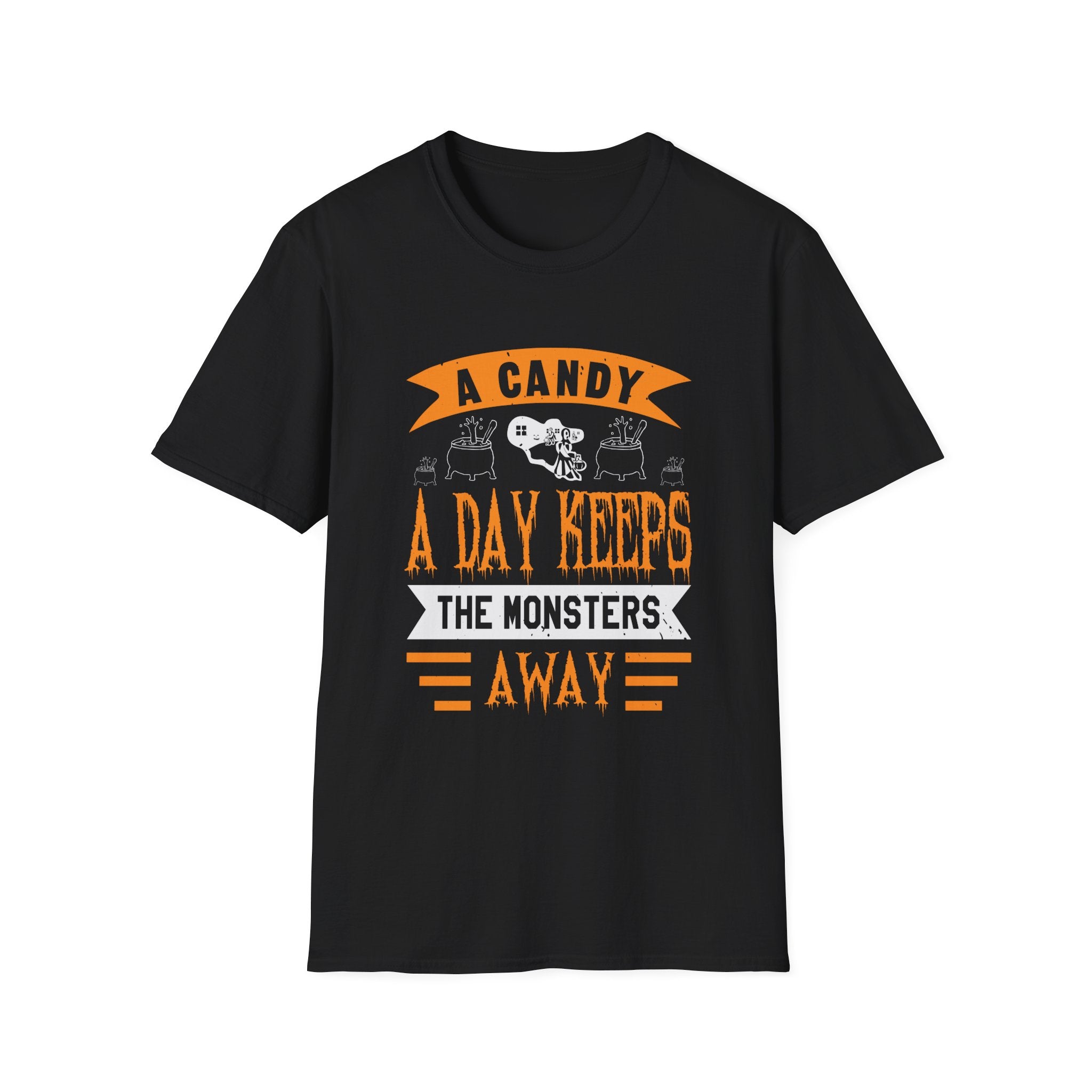 A Candy a day keeps the monsters away - Halloween - Front Design - Premium Bio Unisex T-Shirt