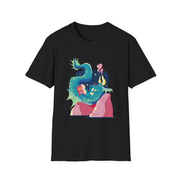 Dragon reading - Fairytale Dragons - Unisex T-Shirt