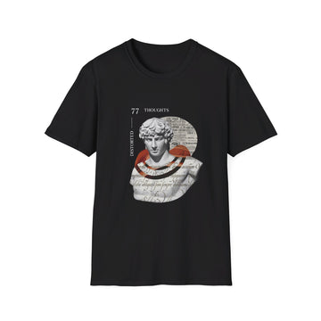 Distorted thoughts - Modern Collage - Front Design - Premium Bio Unisex T-Shirt