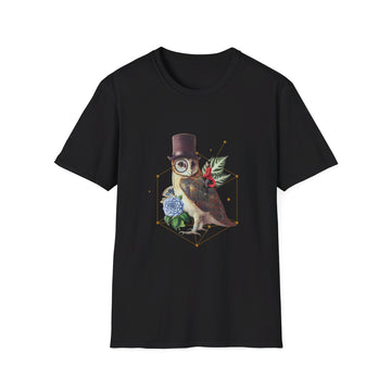 Owl - Quirky Collage - Front Design - Premium Bio Unisex T-Shirt