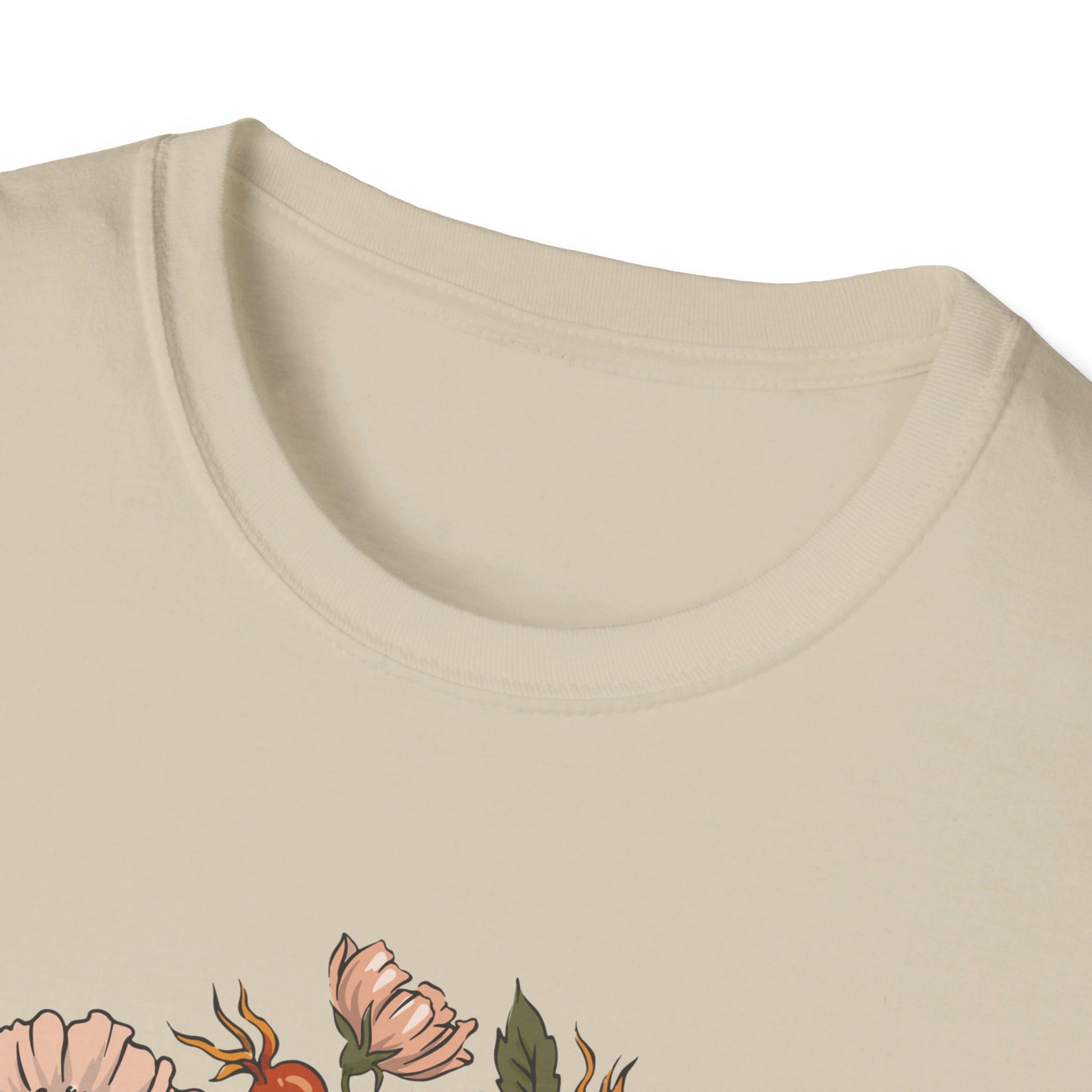 Mouse Rosehip - Animals In Nature - Front Design - Premium Bio Unisex T-Shirt - Pure Face Streetwear