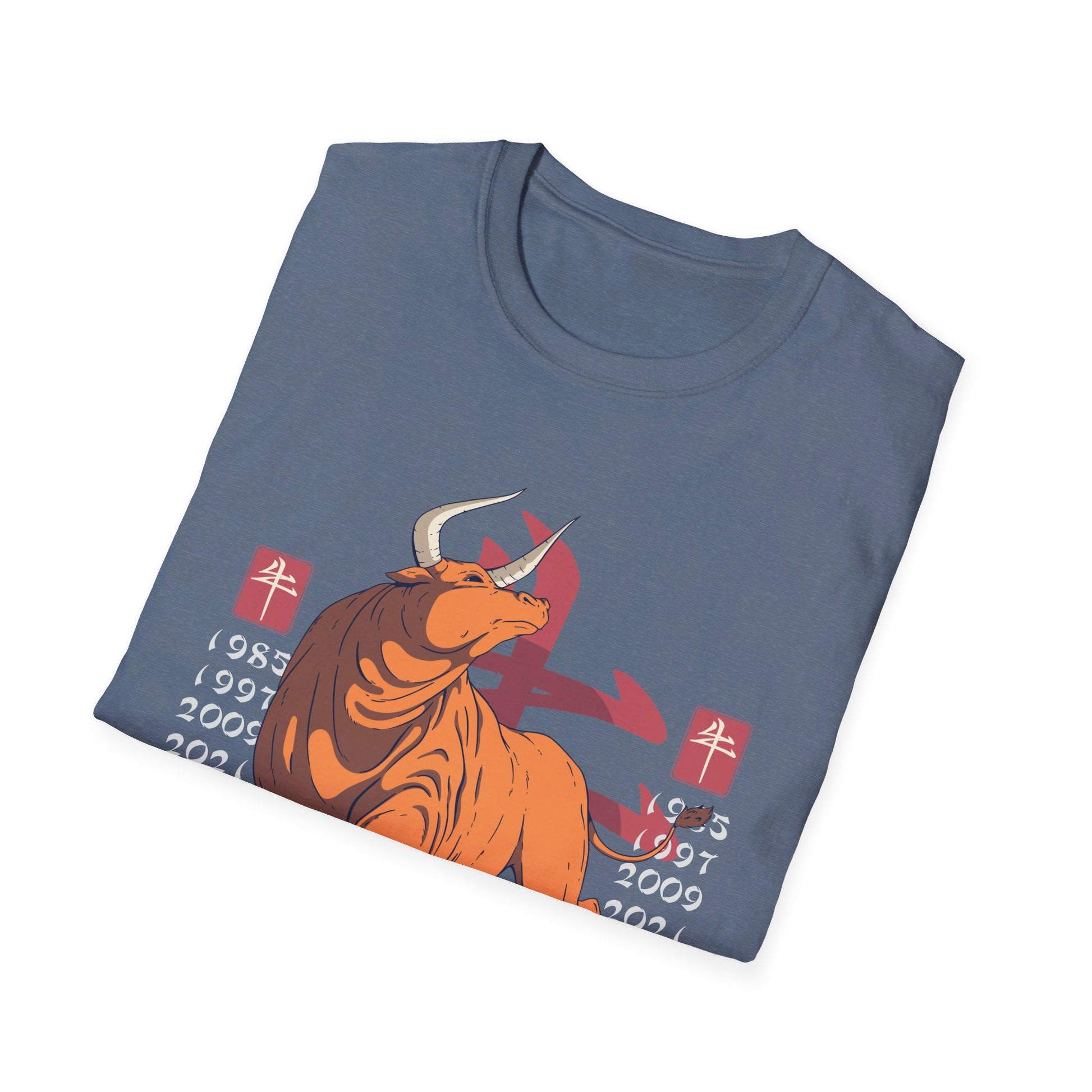 Ox - Chinese Zodiac Anime - Front Design - Premium Bio Unisex T-Shirt - Pure Face Streetwear