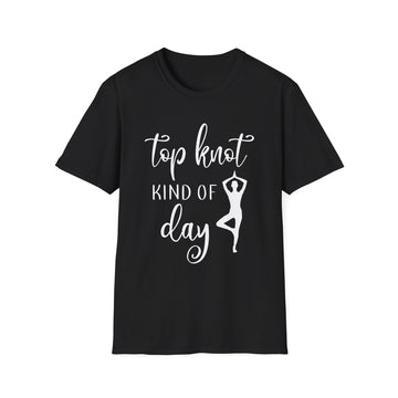 Top knot kind of day - Yoga - Unisex T-Shirt