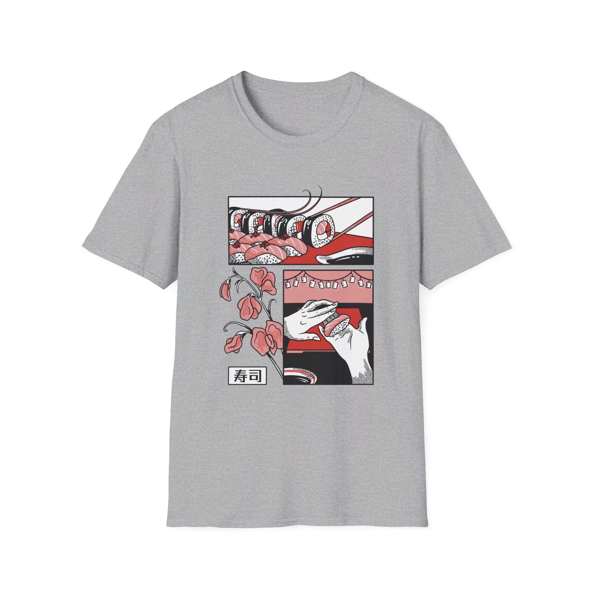 Japanese Sushi Food - Slice Of Life - Front Design - Premium Bio Unisex T-Shirt - Pure Face Streetwear