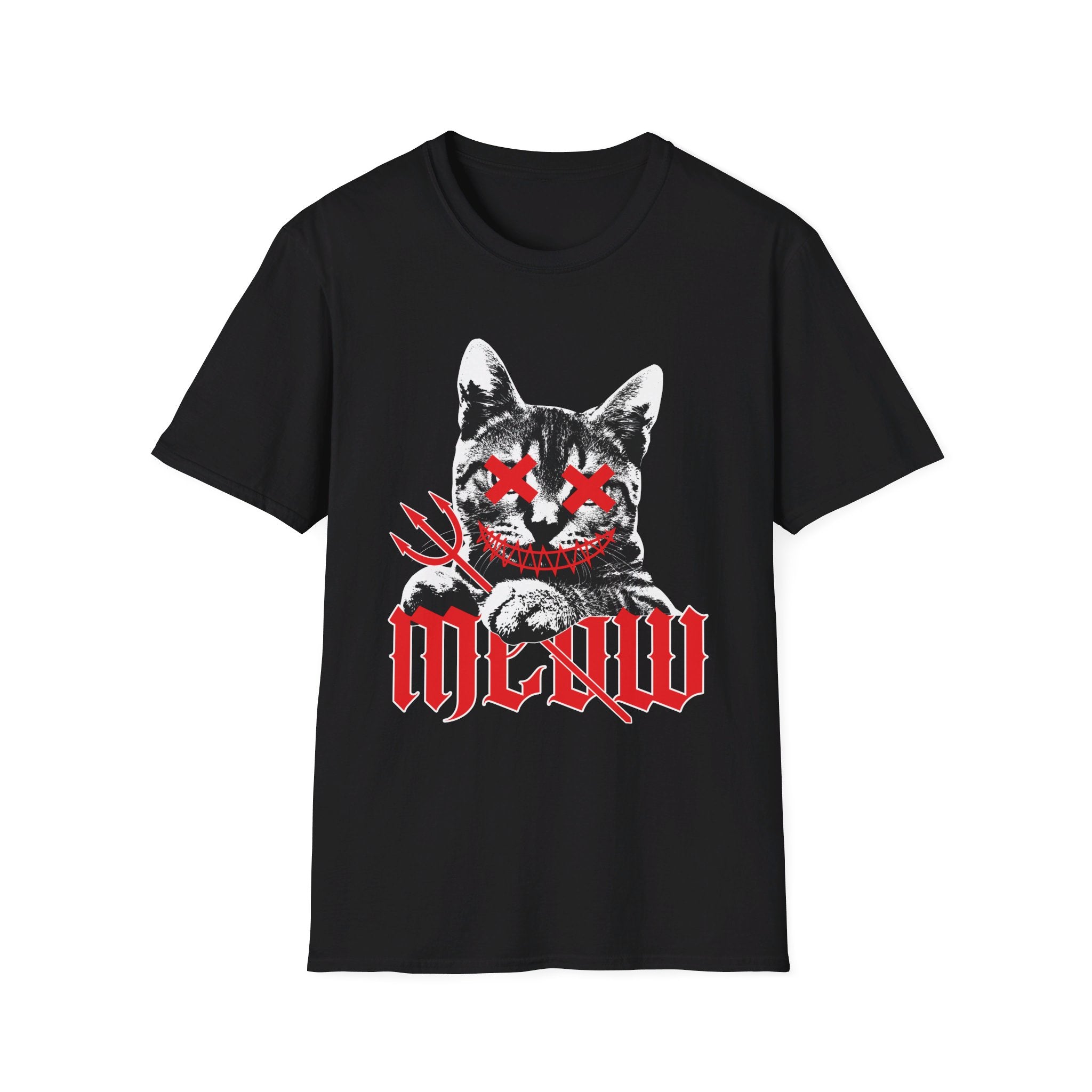 Meow Hell Cat - Streetwear - Joker Edition - Front Design - Premium Bio Unisex T-Shirt