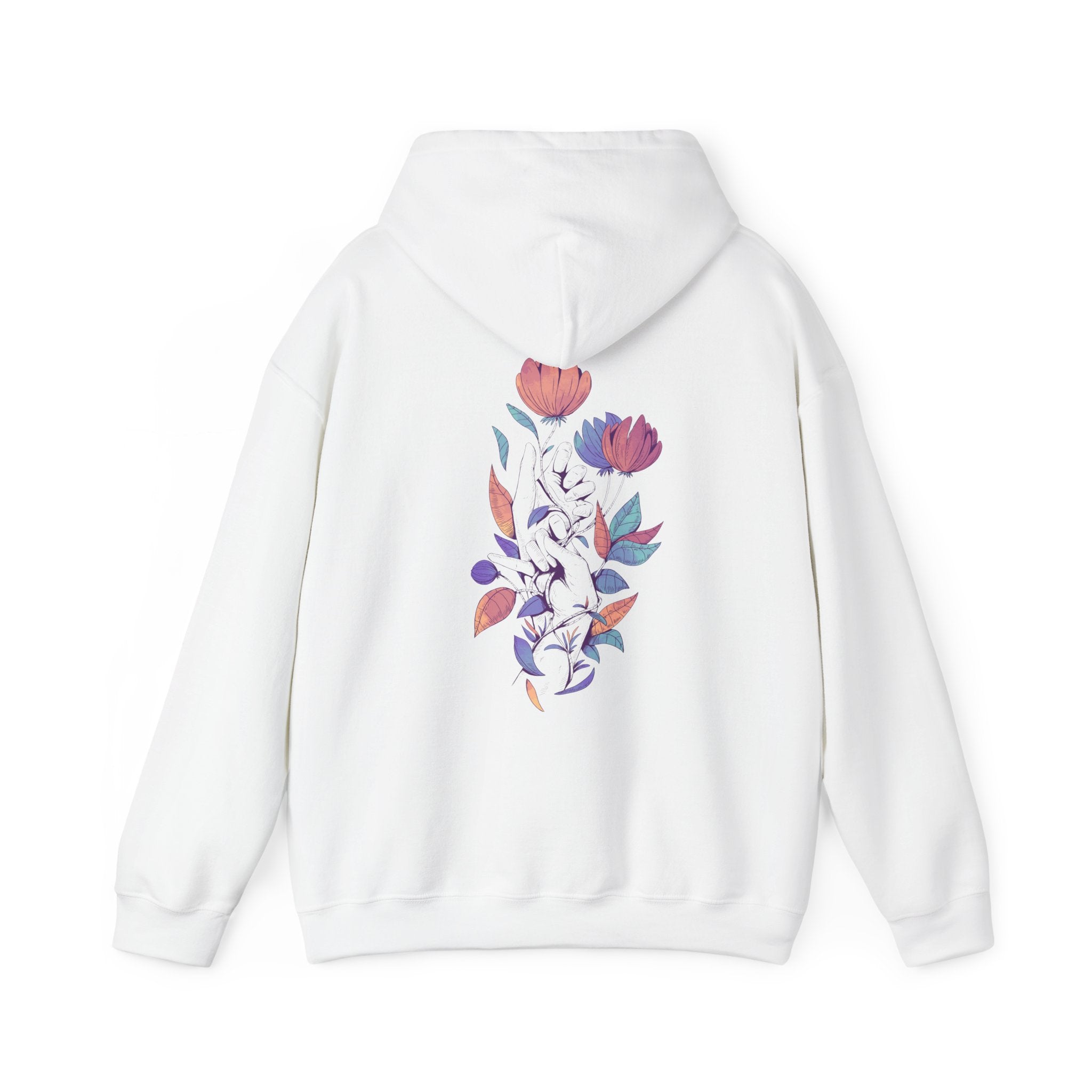 Color Leaves and Hands - Floral Hands - Unisex Hoodie