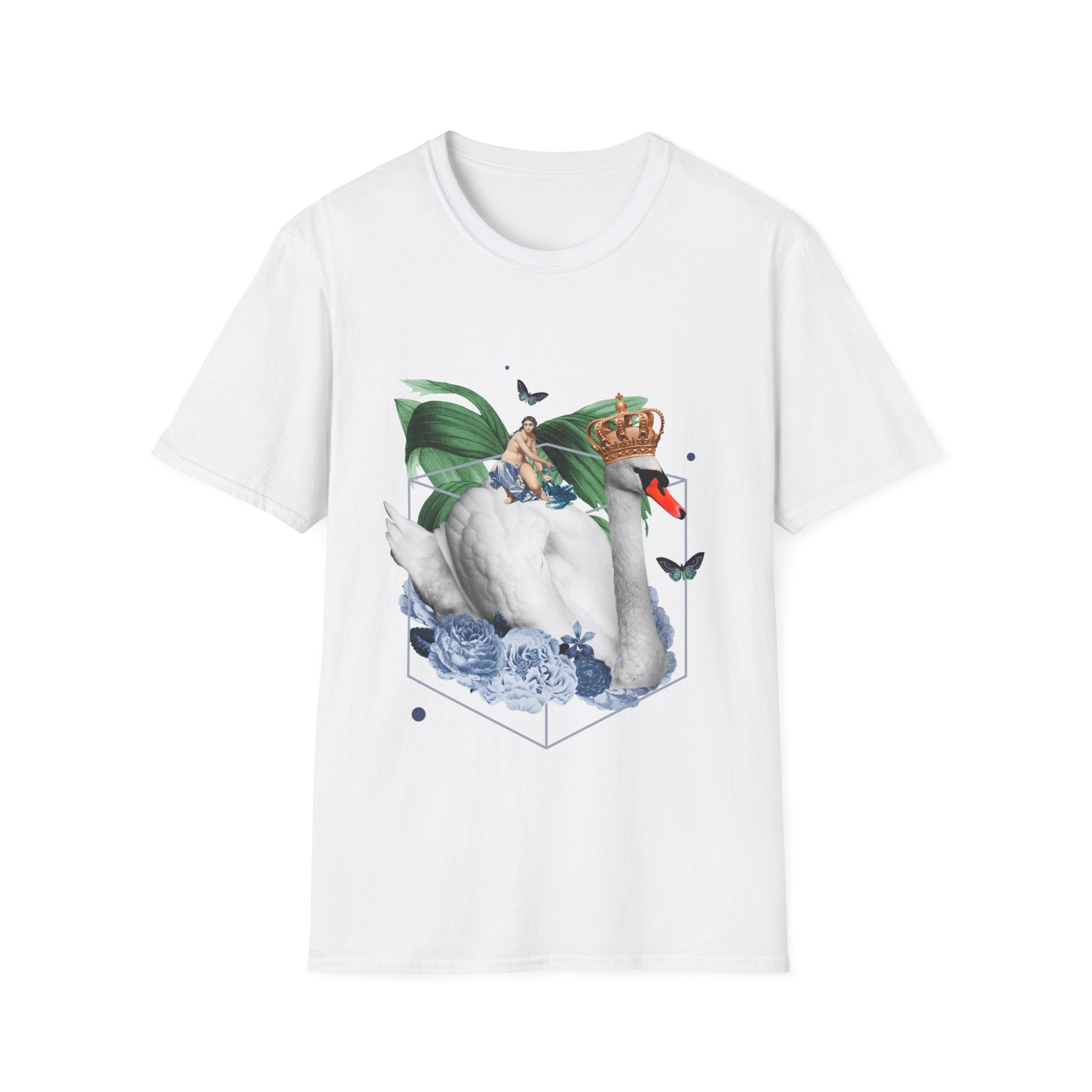 Swan - Quirky Collage - Unisex T-Shirt - Front Print