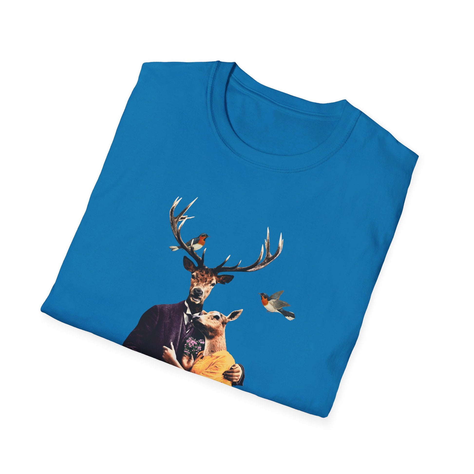 Deers Love - Animal Human - Front Design - Premium Bio Unisex T-Shirt - Pure Face Streetwear