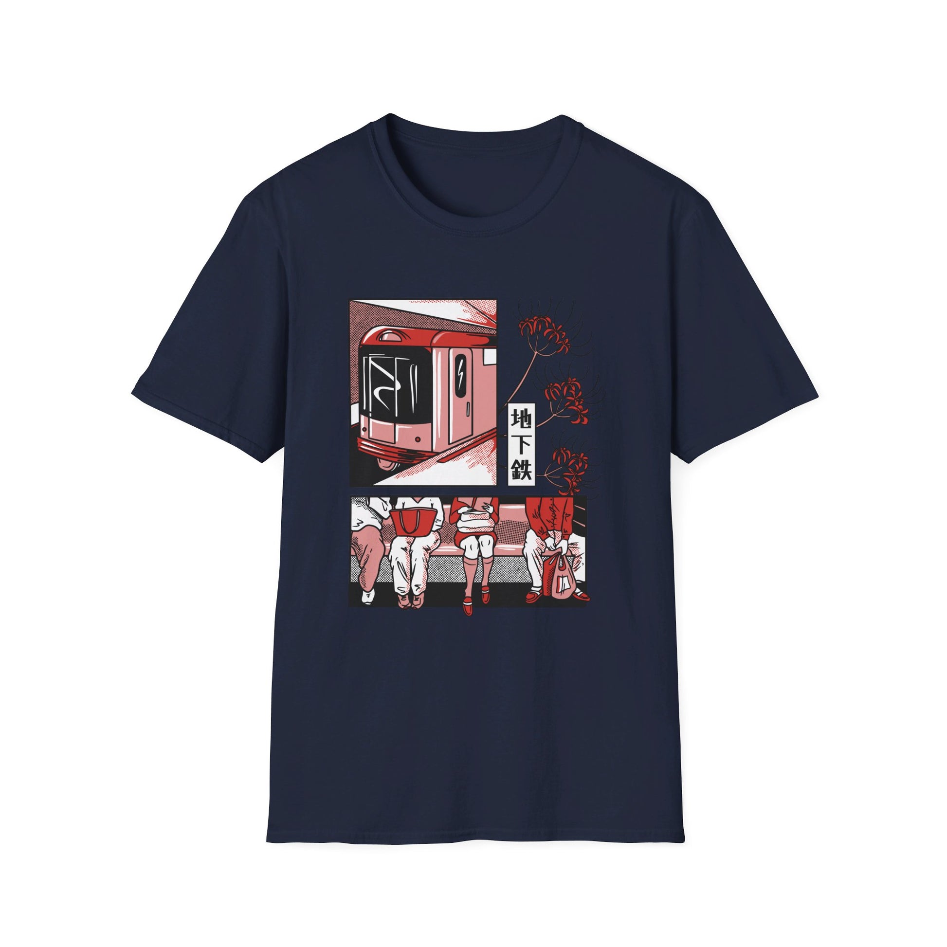 Japanese Metro Train - Slice Of Life - Front Design - Premium Bio Unisex T-Shirt - Pure Face Streetwear