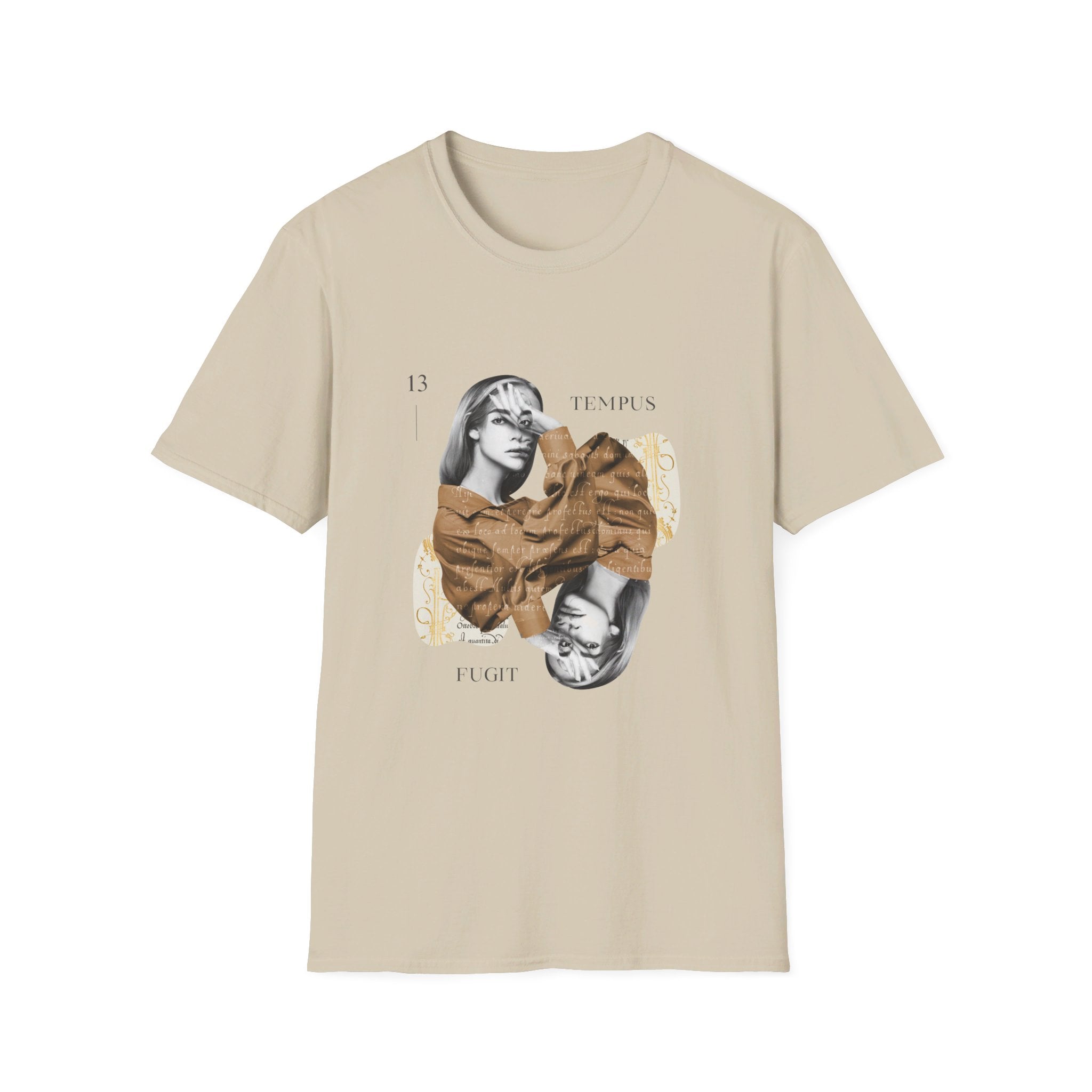 Tempus Fugit - Modern Collage - Front Design - Premium Bio Unisex T-Shirt