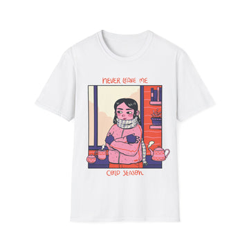 Girl in Winter Clothes - Cozy at Home - Unisex T-Shirt