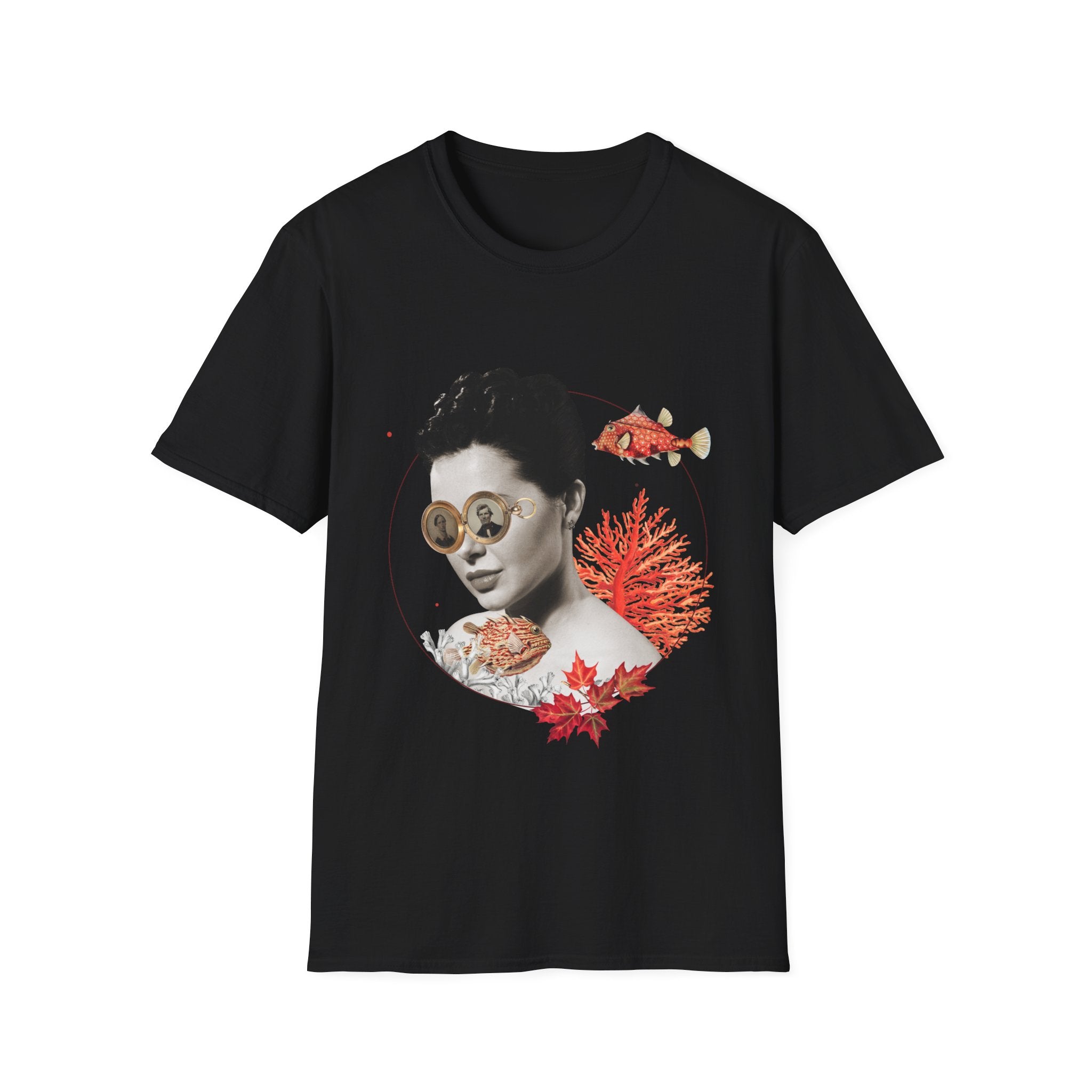 Coral - Quirky Collage - Unisex T-Shirt - Front Print