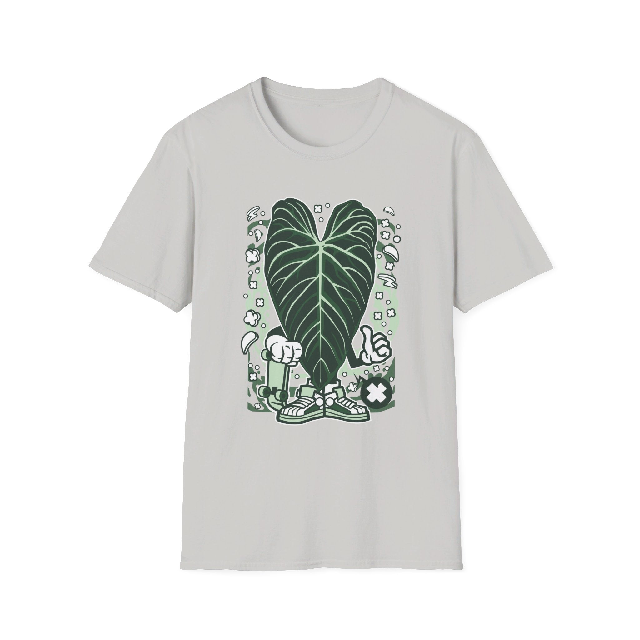 Philodendron Splendid - Cartoon Plants - Front Design - Premium Bio Unisex T-Shirt