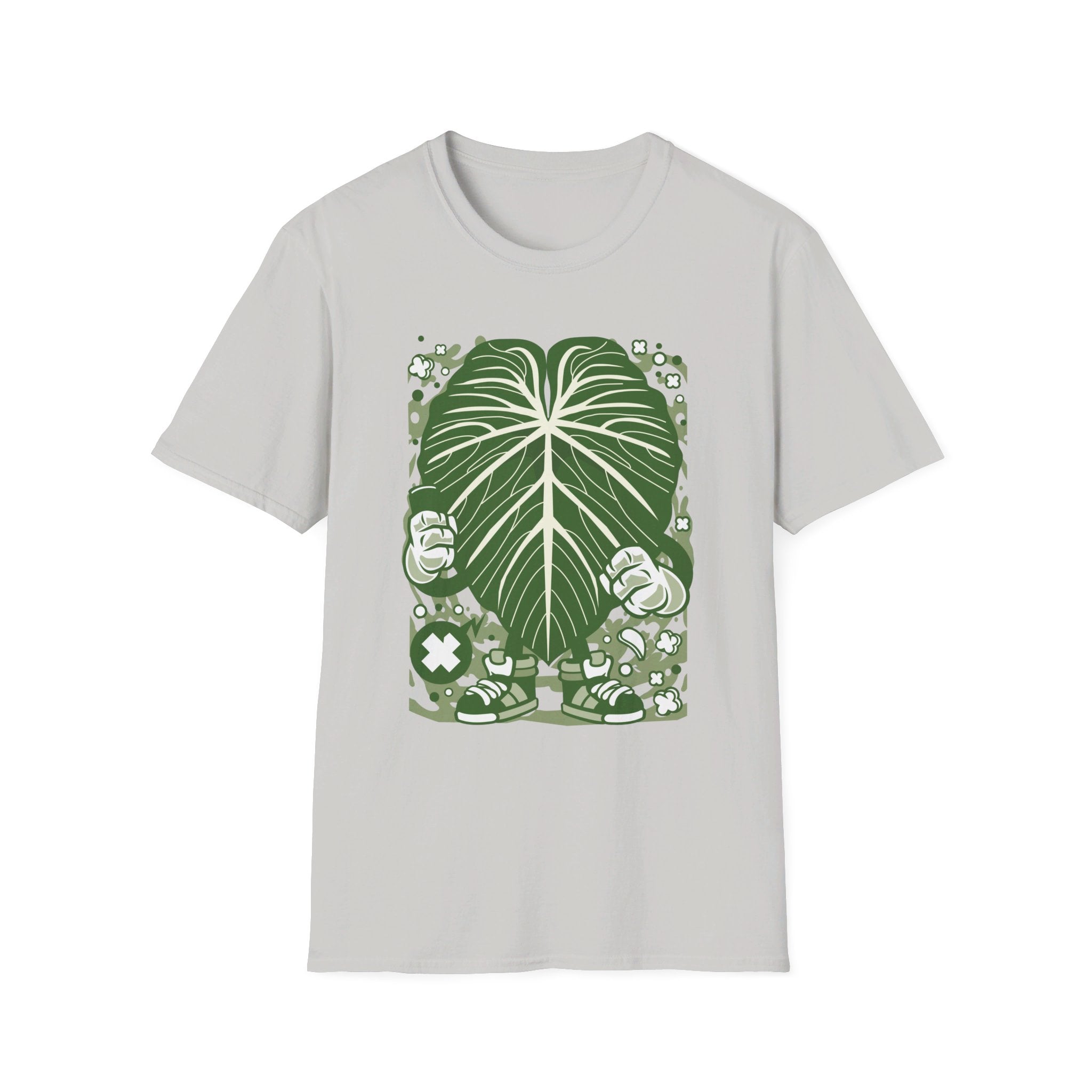 Gloriosum White Veins - Cartoon Plants - Front Design - Premium Bio Unisex T-Shirt