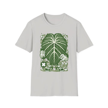 Gloriosum White Veins - Cartoon Plants - Front Design - Premium Bio Unisex T-Shirt