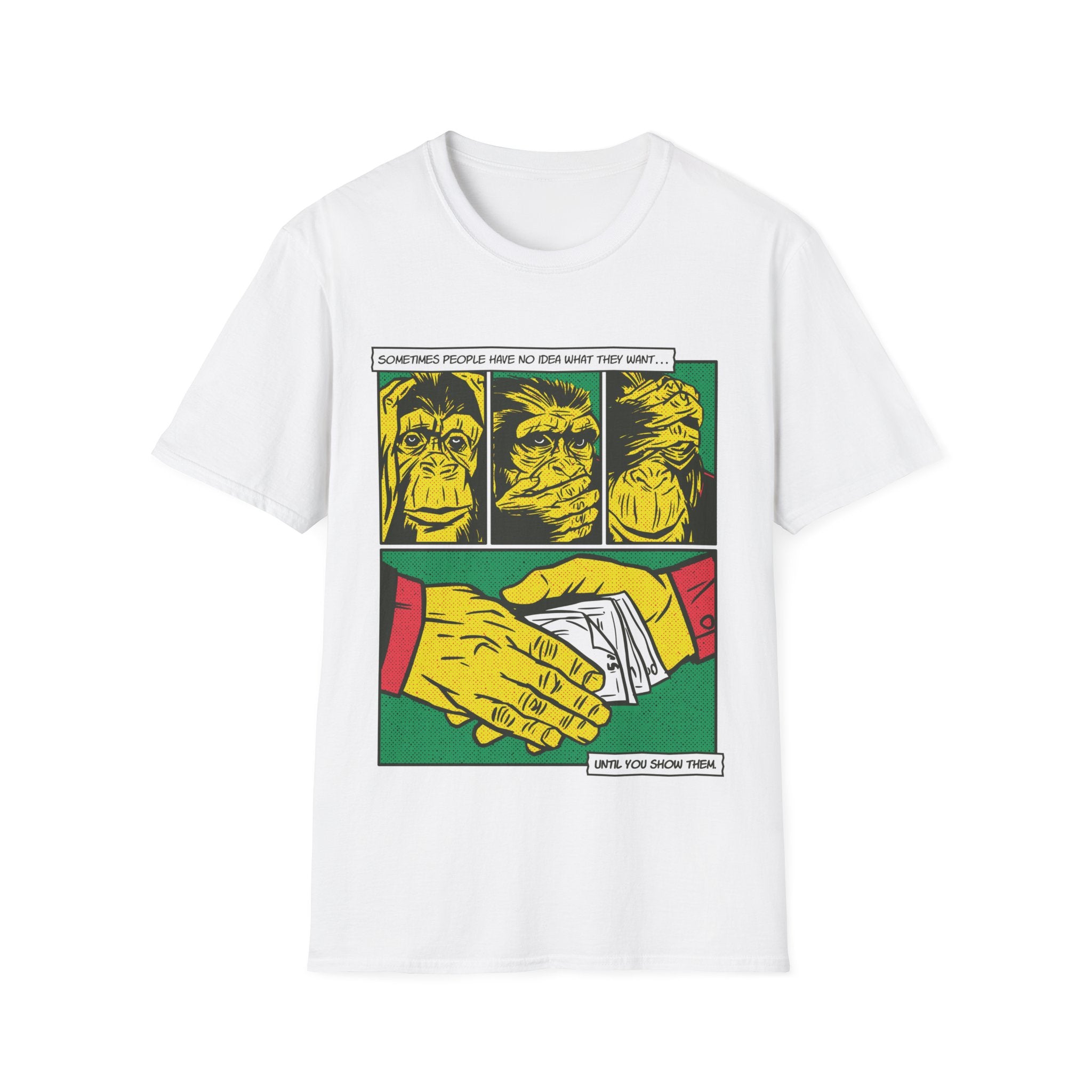 Three Monkeys - Comic Mafia - Unisex T-Shirt - Front Print