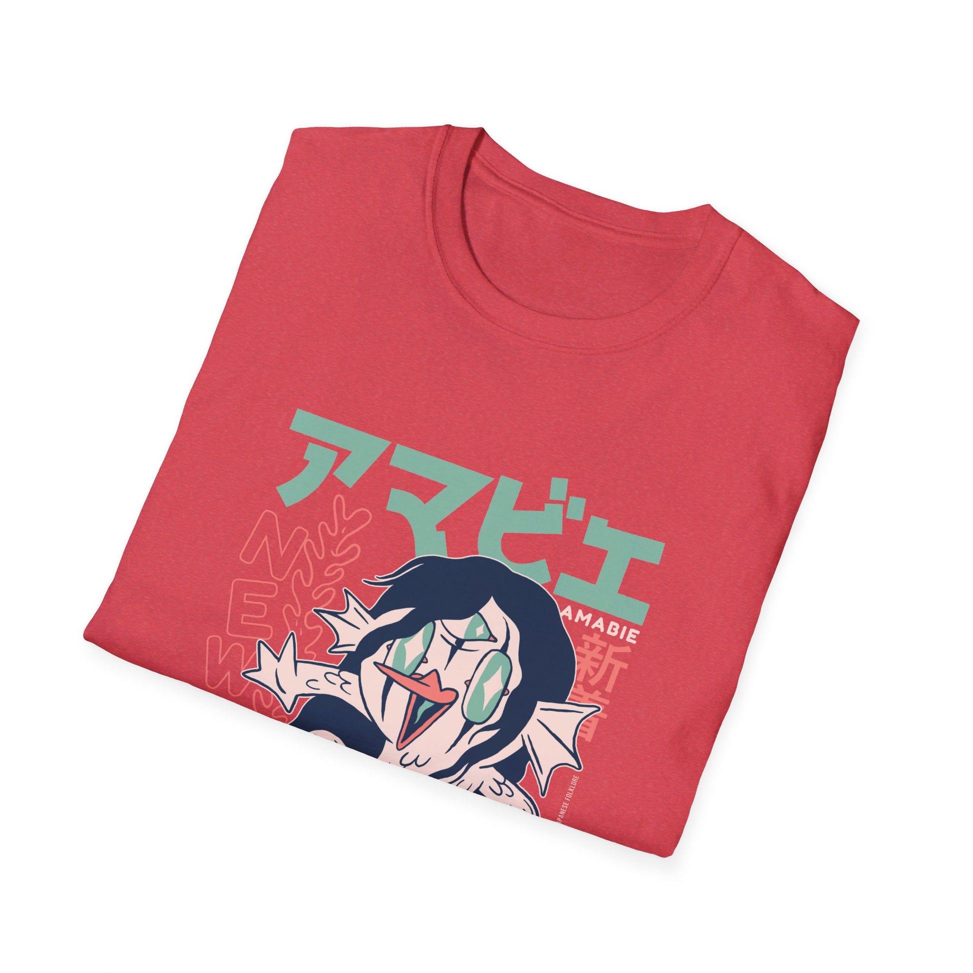 Amabie - Japanese Yokai - Front Design - Premium Bio Unisex T-Shirt - Pure Face Streetwear