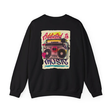 Boombox - Urban Graffiti - Back Design - Premium Unisex Heavy Blend™ Crewneck Sweatshirt