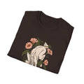 Hare Rabbit Ivy Flowers - Animals In Nature - Front Design - Premium Bio Unisex T-Shirt - Pure Face Streetwear