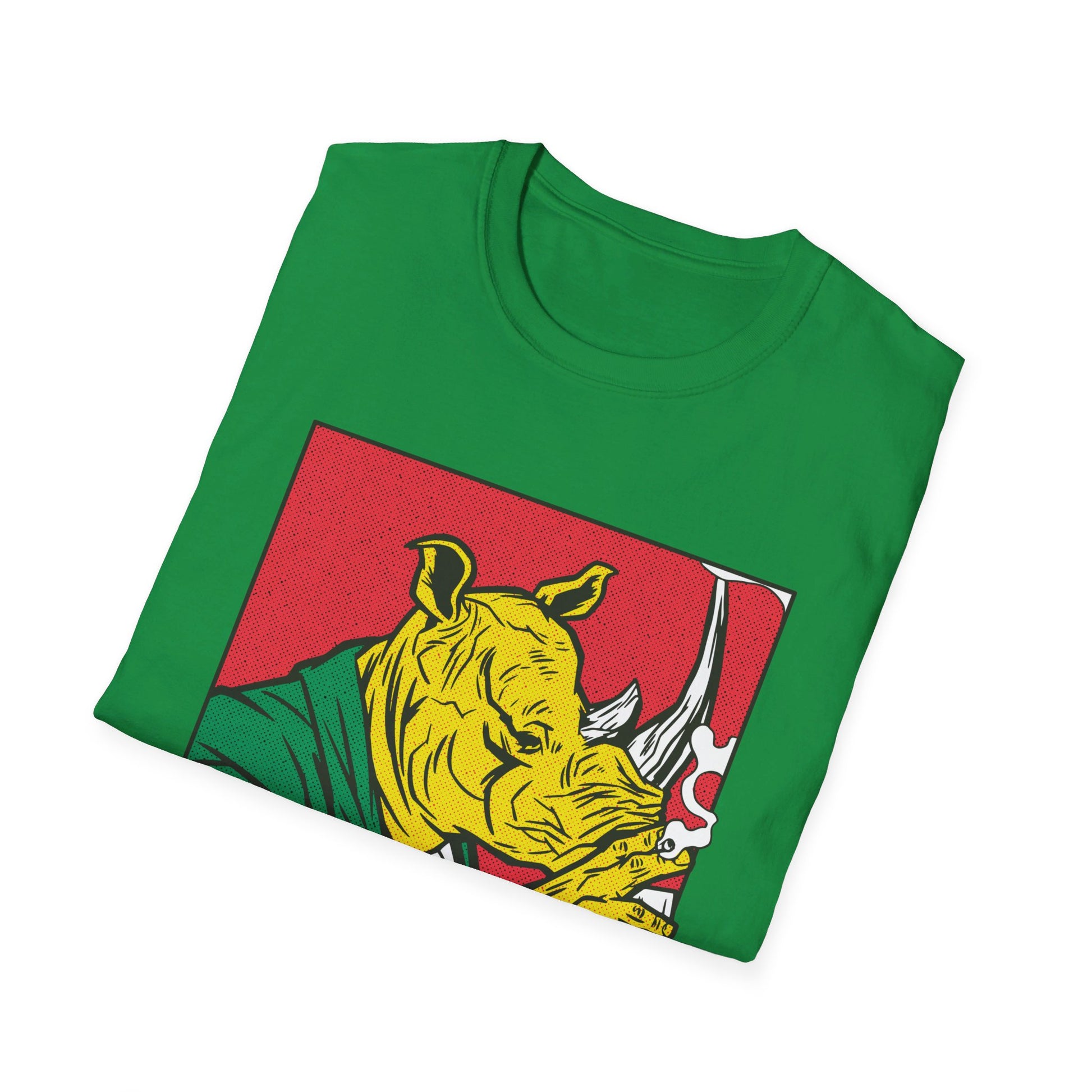 The Rhinoceros - Comic Mafia - Front Design - Premium Bio Unisex T-Shirt - Pure Face Streetwear