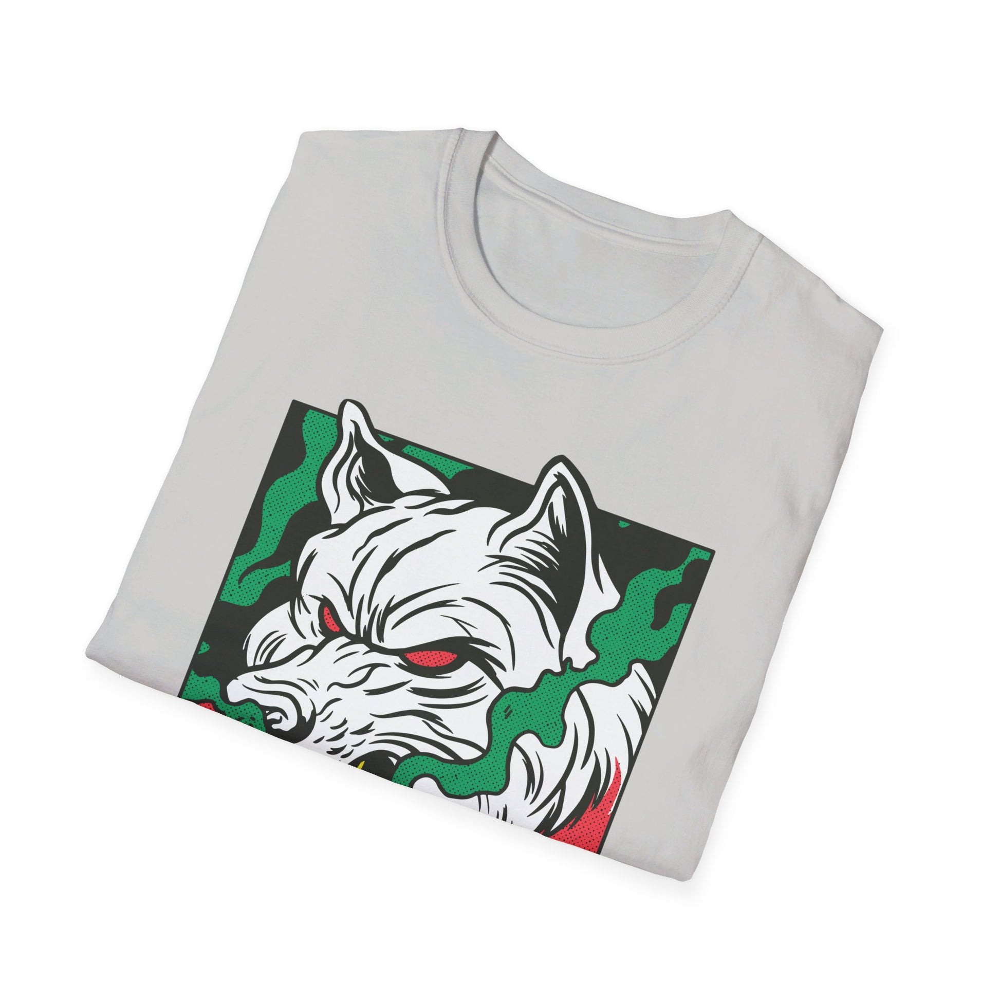 Smoking Wolf - Comic Mafia - Front Design - Premium Bio Unisex T-Shirt - Pure Face Streetwear