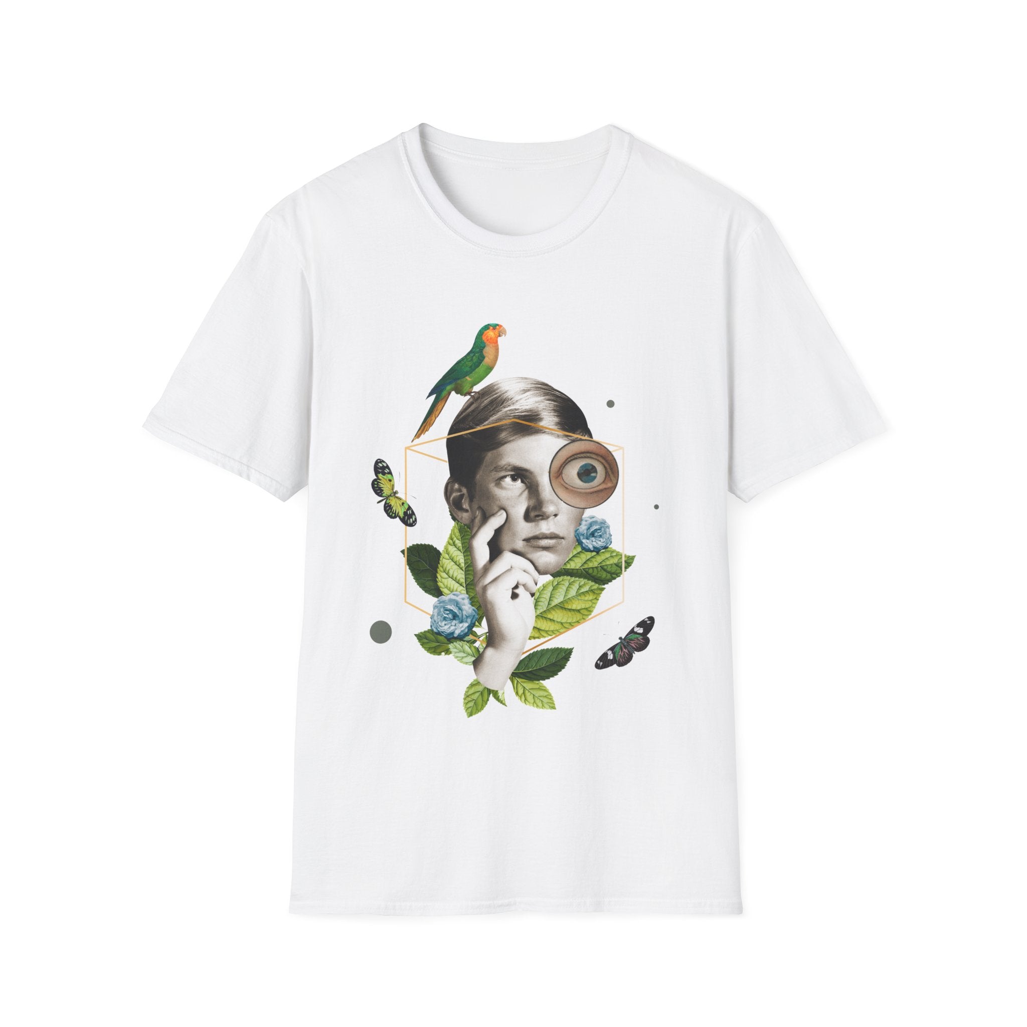 Parrot - Quirky Collage - Unisex T-Shirt - Front Print