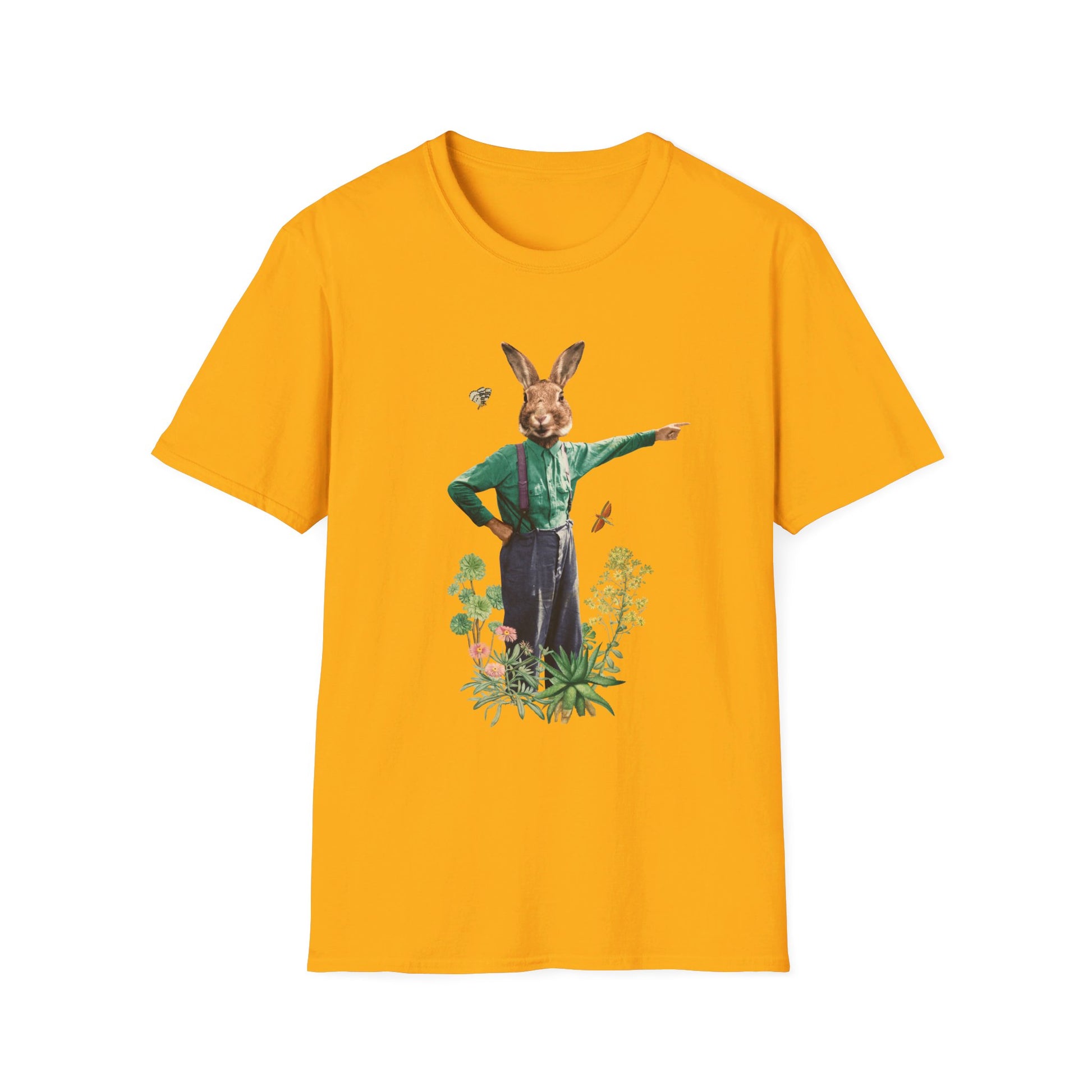 Rabbit - Animal Human - Front Design - Premium Bio Unisex T-Shirt - Pure Face Streetwear