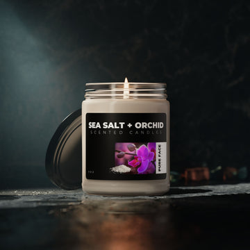 Sea Salt + Orchid - Hand-Poured Scented Soy Wax Candle 9oz