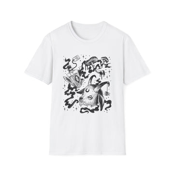 Dark Magic Elements - Dark Magic In Black & White - Unisex T-Shirt