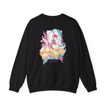 Primrose - Flowers with Fairies - Back Design - Premium Unisex Heavy Blend™ Crewneck Sweatshirt