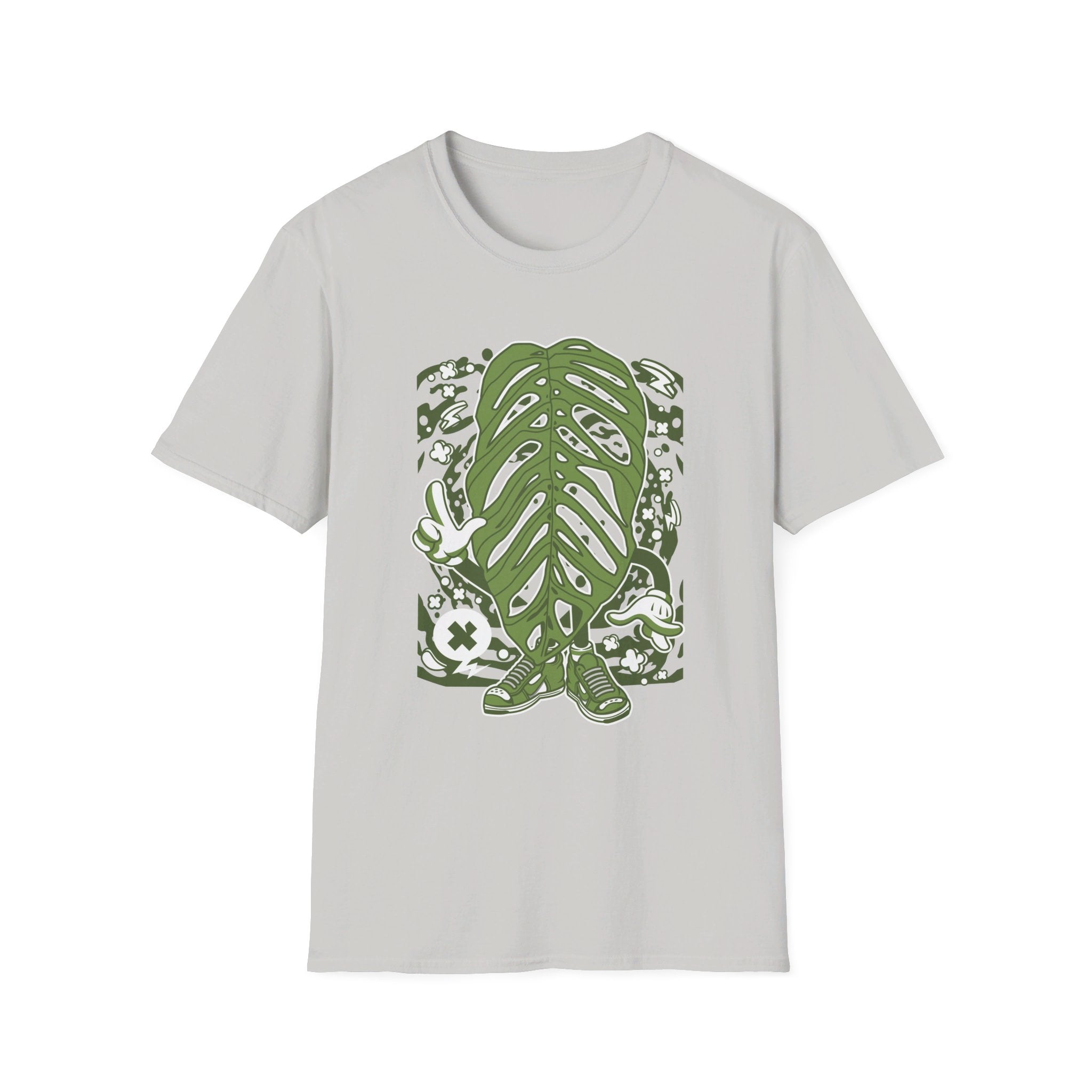 Monstera Esqueleto - Cartoon Plants - Front Design - Premium Bio Unisex T-Shirt