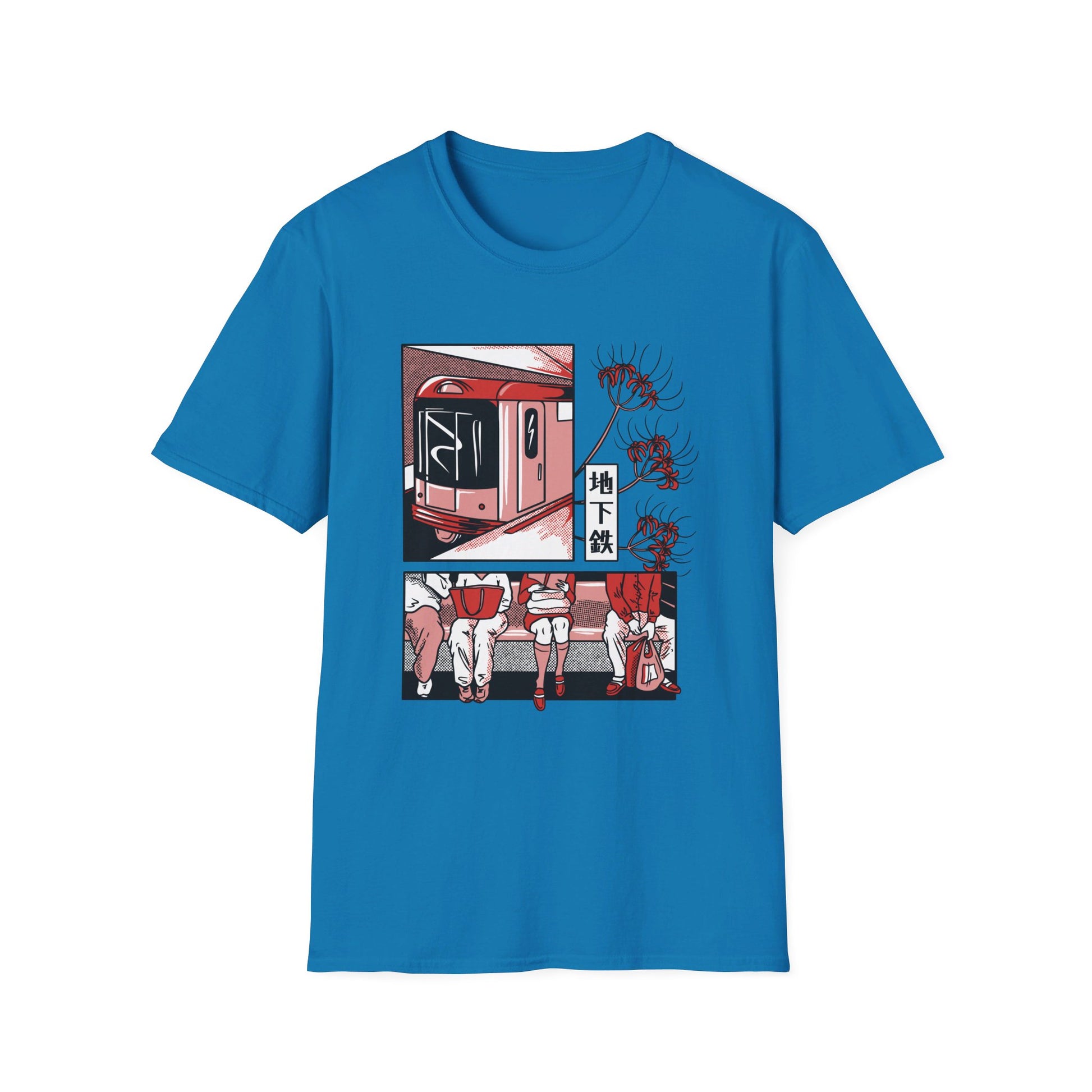 Japanese Metro Train - Slice Of Life - Front Design - Premium Bio Unisex T-Shirt - Pure Face Streetwear