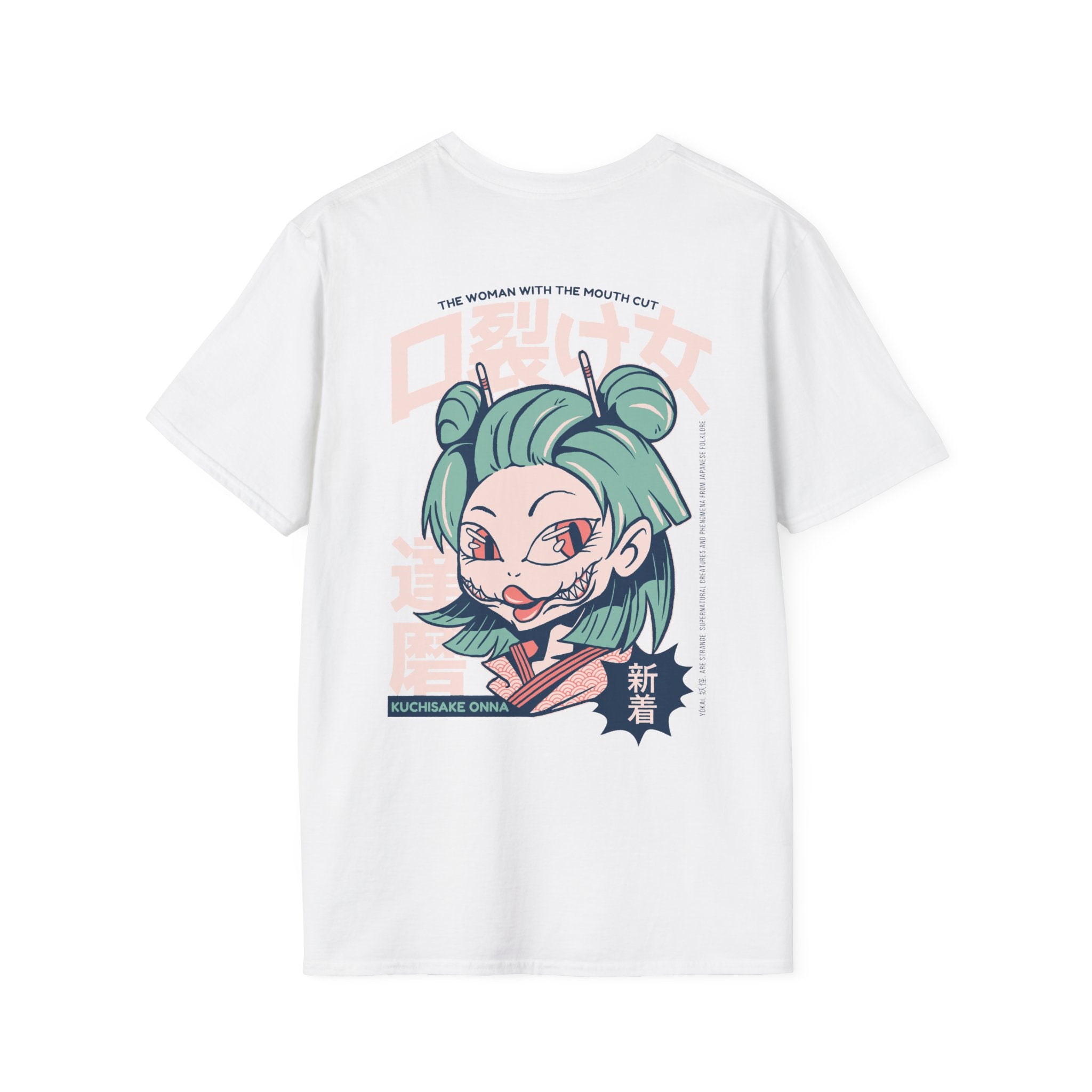 Kuchisake Onna - Japanese Yokai - Unisex T-Shirt - Back Print