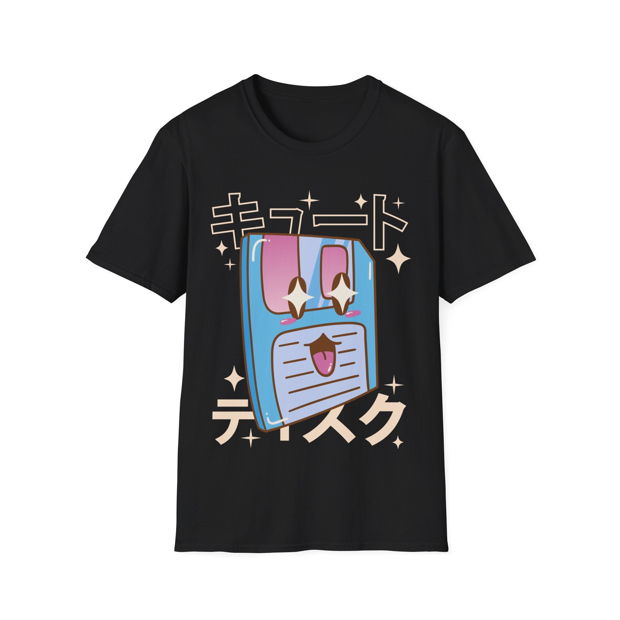 Happy Floppy Disk - Kawaii Character - Unisex T-Shirt