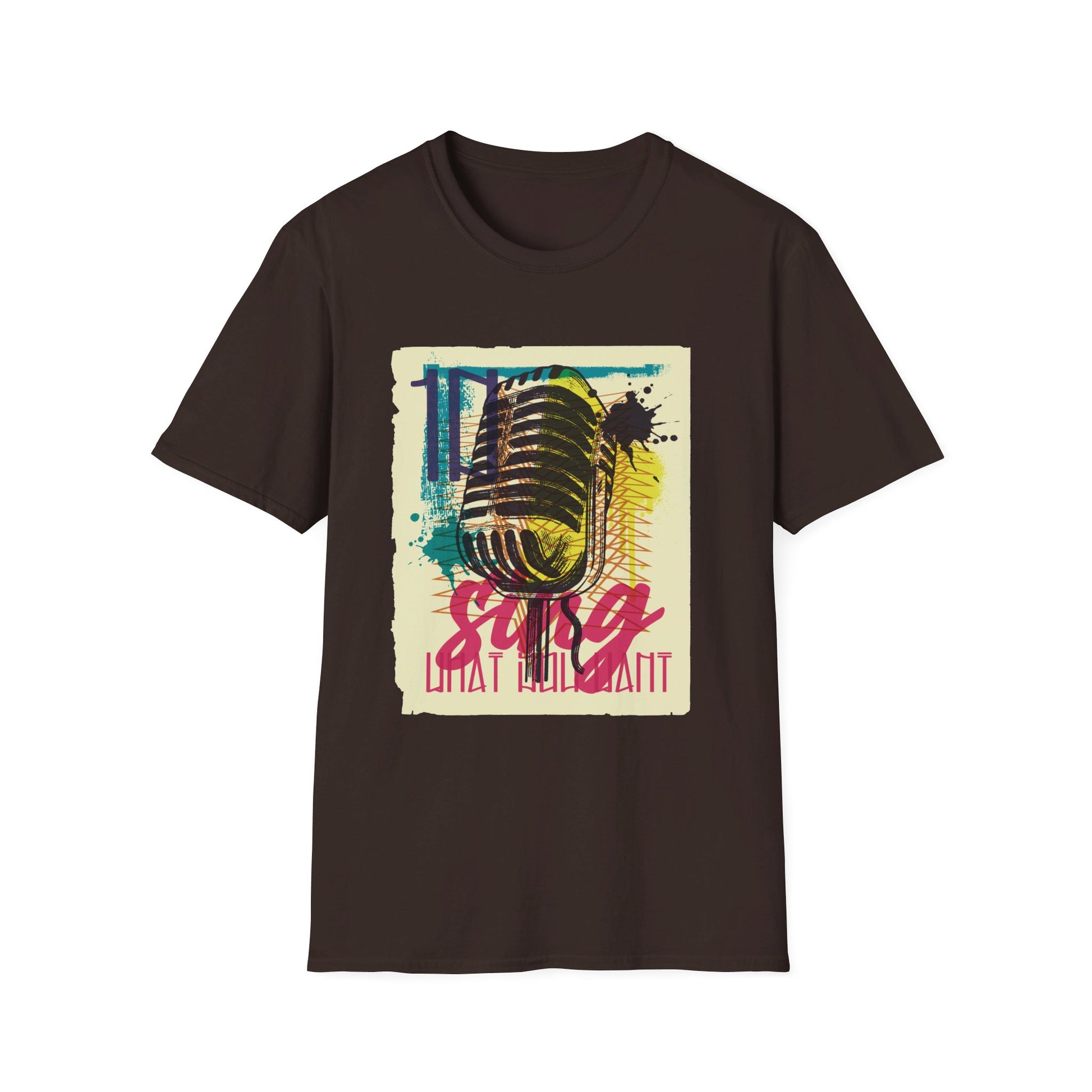 Old Microphone - Urban Graffiti - Front Design - Premium Bio Unisex T-Shirt - Pure Face Streetwear