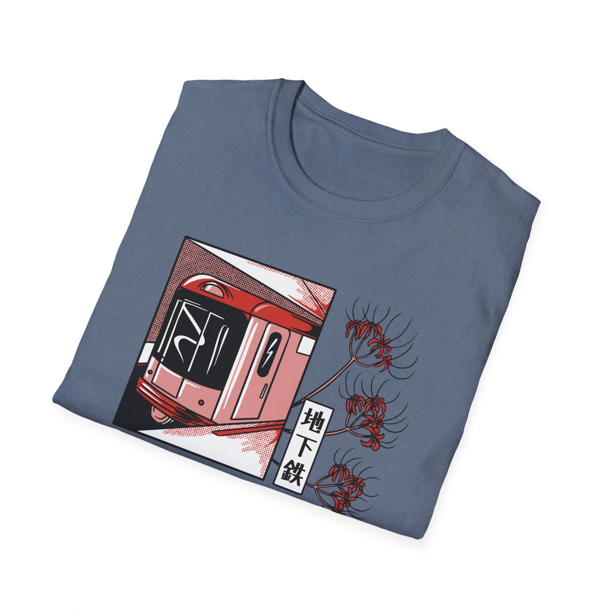 Japanese Metro Train - Slice Of Life - Front Design - Premium Bio Unisex T-Shirt - Pure Face Streetwear