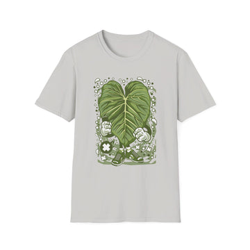 Philodendron Majestic - Cartoon Plants - Front Design - Premium Bio Unisex T-Shirt