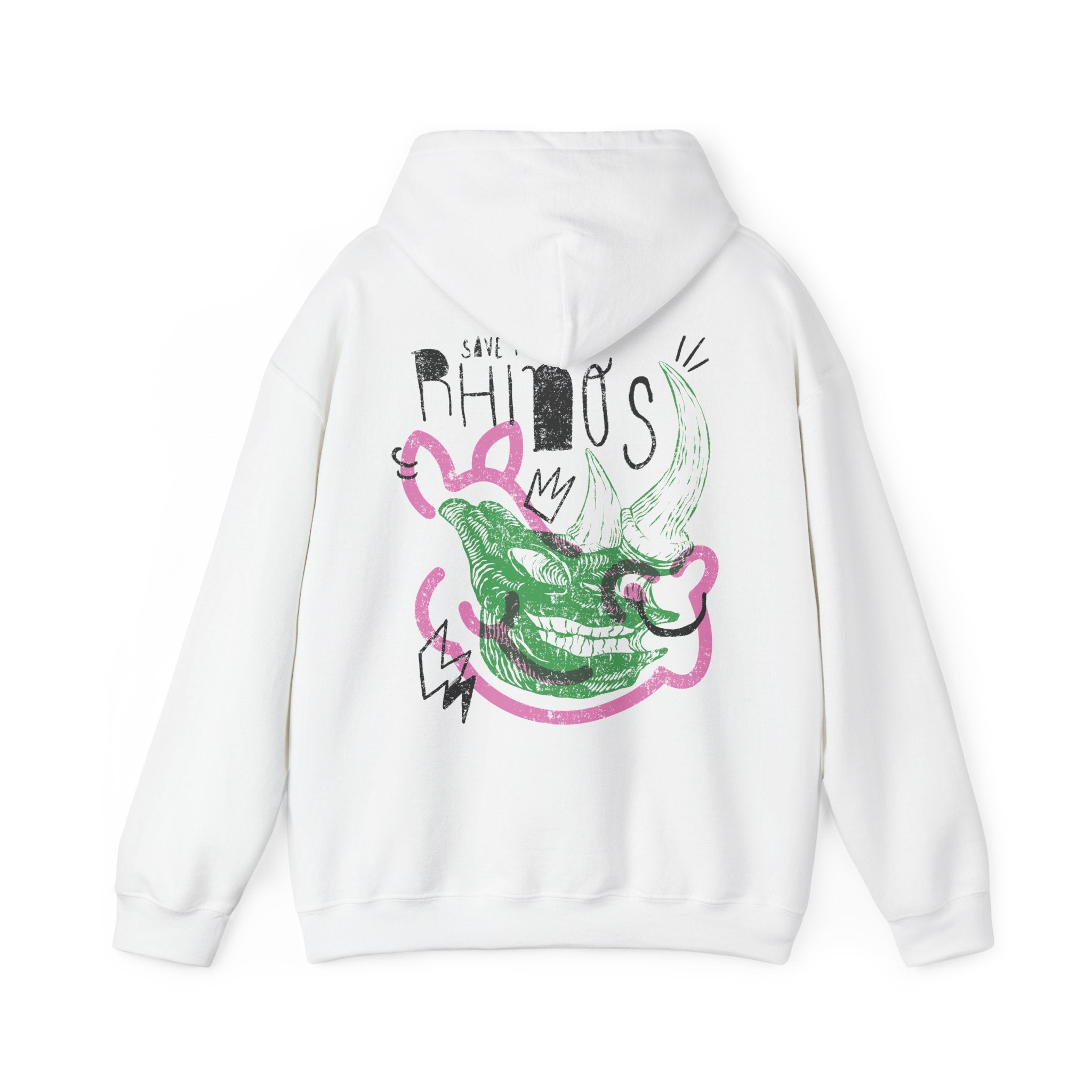 Rhino Skull - Punk Animal Skulls - Unisex Hoodie