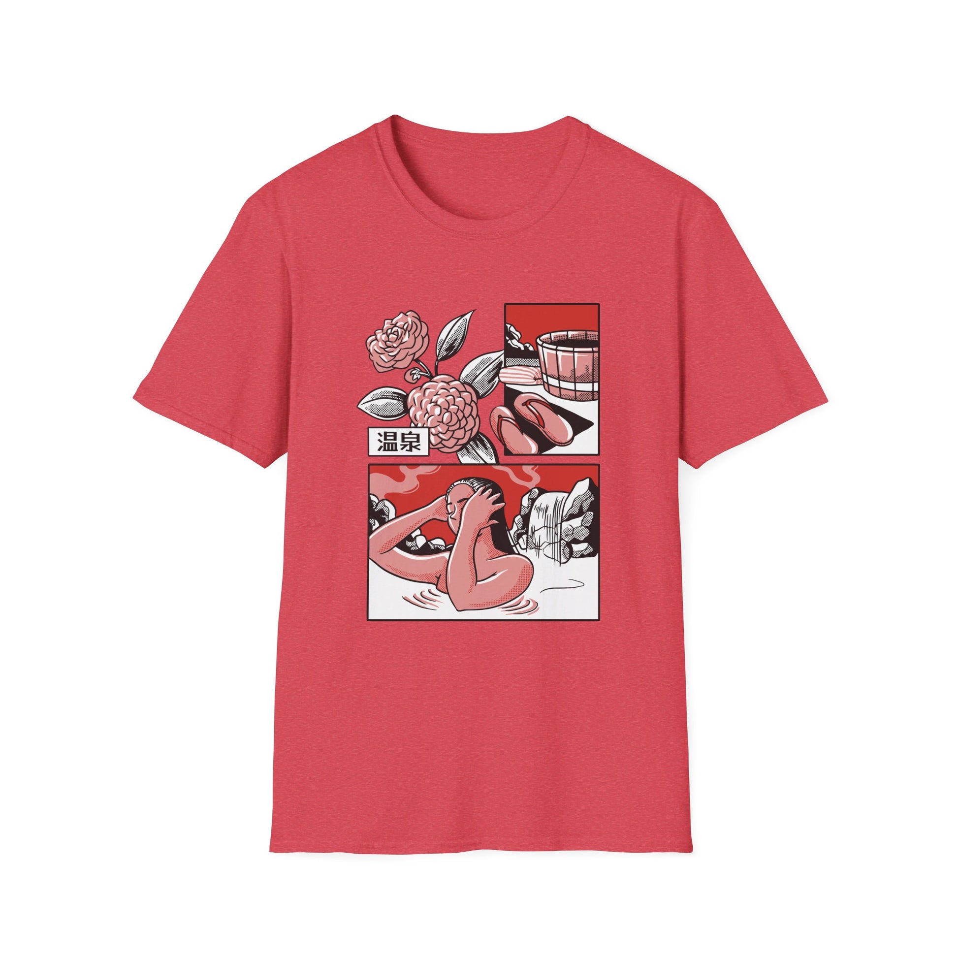 Japanese Bath Woman - Slice Of Life - Front Design - Premium Bio Unisex T-Shirt - Pure Face Streetwear