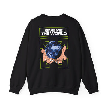 Give Me the World - Streetwear - Level X - Back Design - Premium Unisex Heavy Blend™ Crewneck Sweatshirt