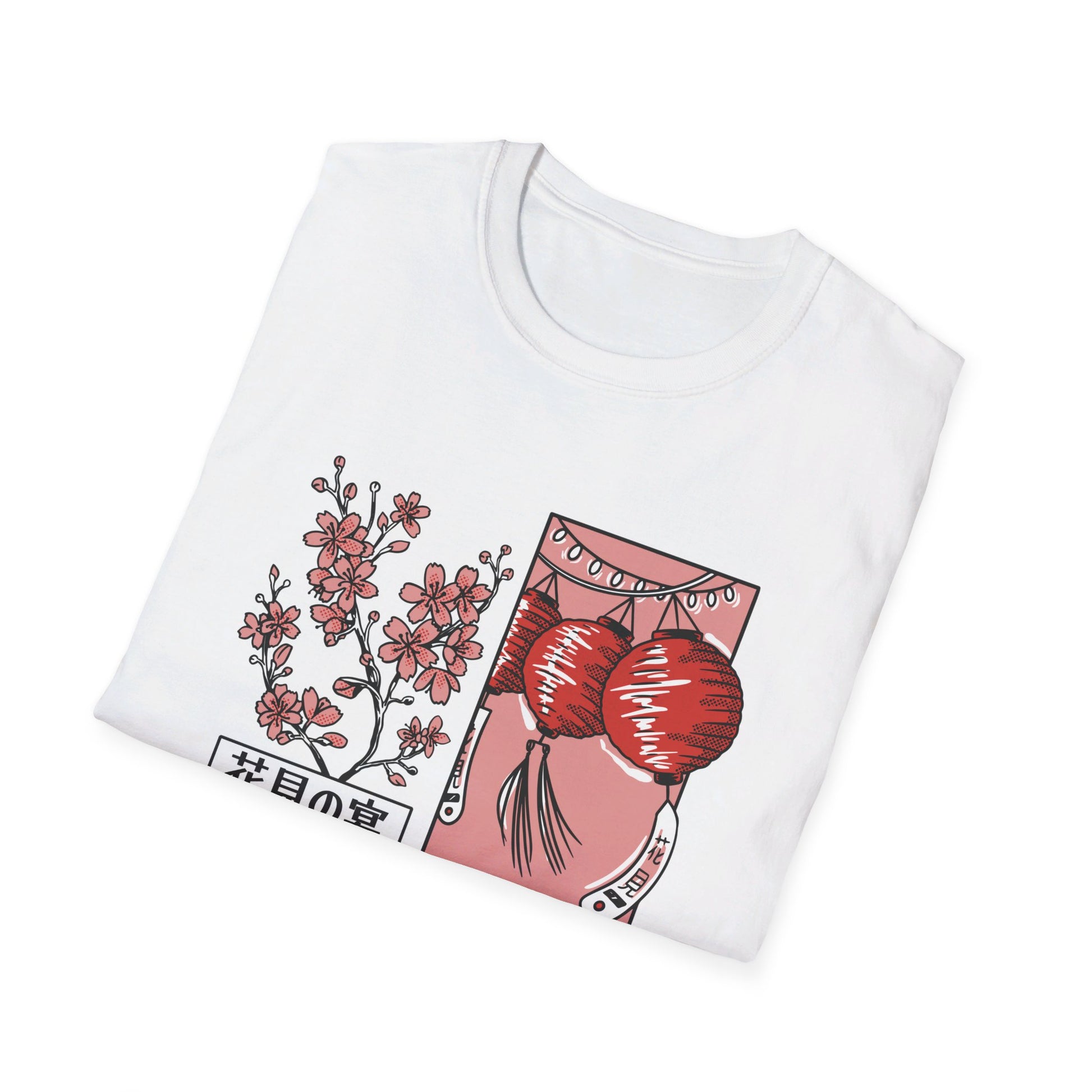 Japanese Cherry Blossom Picnic - Slice Of Life - Front Design - Premium Bio Unisex T-Shirt - Pure Face Streetwear